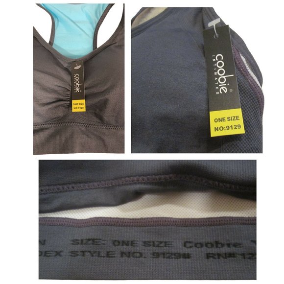 Bundle Set of 2 Breathable Mesh Racerback Sports Bras OS - Picture 8 of 8